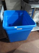 * blue glass bin