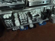 * S/S prep bench with up stand and under shelf 1830w x 600d x 900h