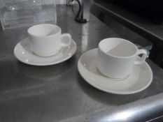 * stacking coffee cups and saucers - approx 30