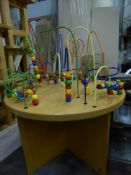 *wooden childrens play table withbuilt in bead games