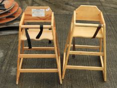 *Two Beech Wood Highchairs