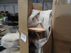 *5 Crossback Oak Chairs with Rattan Seats