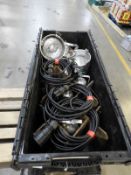 *Box Containing 3 PAR50 and 3 PAR30 Polished Aluminium Lights with Power Supply Cables