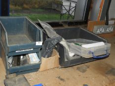 *Plastic Storage Boxes Containing Health and Safety Sings, etc.