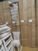 *12 Chiavari Lime Washed Chairs with Upholstered Seat Pads