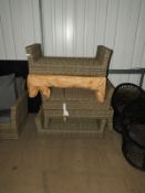 *Four Rattan Occasional Tables