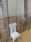 *12 Chiavari Lime Washed Chairs with Upholstered Seat Pads