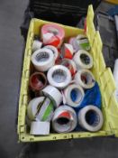 *Box Containing Assorted Adhesives Tapes, Warning Tapes, etc.
