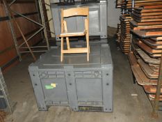 *23 Beech Folding Chairs with Upholstered Seats