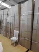 *12 Chiavari Lime Washed Chairs with Upholstered Seat Pads