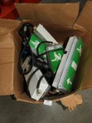 *Five Emergency Light Fittings with 16A Plugs and Sockets