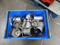 *Box Containing Assorted Polished Aluminium Mini Candle Lamps