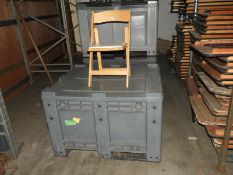 *23 Beech Folding Chairs with Upholstered Seats