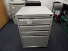 *Grey Four Drawer Filing Cabinet