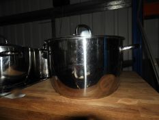 *Twin Handled Stainless Steel Pan with Cover