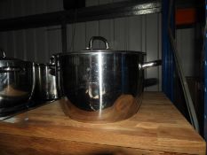 *Twin Handled Stainless Steel Pan with Cover