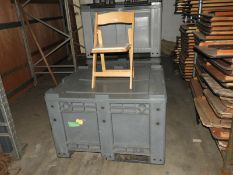 *23 Beech Folding Chairs with Upholstered Seats