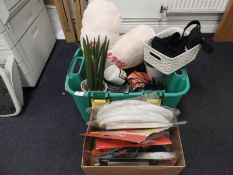 *Two Boxes Containing Phones, Heater, Paper Lanterns, etc.