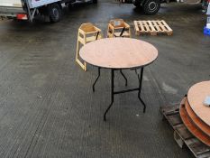 *Four Circular Cake Tables with Folding Legs 90cm diameter