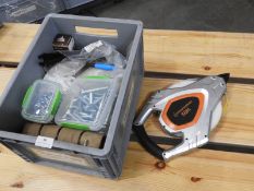 *Box Containing Repair Kits, Nuts, Bolts, Wing Nuts, Zip Ties, and a 50m Tape Measure