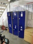 *Three Banks of Two Cubicle Lockers