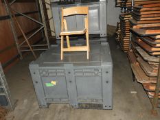 *23 Beech Folding Chairs with Upholstered Seats