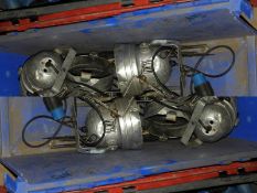 *Six PAR50 Polished Aluminium Lamps