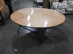 *Fifteen 6ft Circular Banqueting Table with Folding Legs