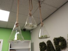 *Three Hanging Glass Ornaments