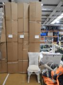 *12 Chiavari Lime Washed Chairs with Upholstered Seat Pads