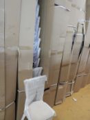 *12 Chiavari Lime Washed Chairs with Upholstered Seat Pads