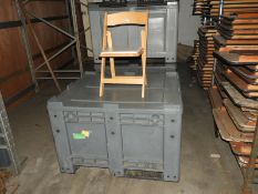 *23 Beech Folding Chairs with Upholstered Seats