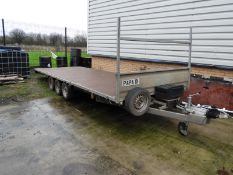 *Mr Mobile 20ft Tri Axel Flat Bed Trailer with Removable H-Frames
