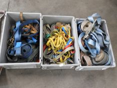 *Three Boxes Containing Various Ratchet Straps