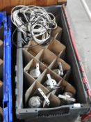 *Box Containing 6 Polished Aluminium PAR30 Lights with Leads and Spare Bulbs