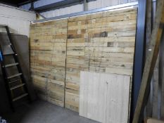 *Two Recycled Wood Panels with LED Lights