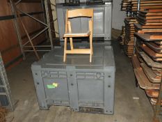 *23 Beech Folding Chairs with Upholstered Seats
