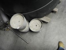 *Three Concrete Filled Plant Pots