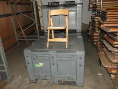 *23 Beech Folding Chairs with Upholstered Seats