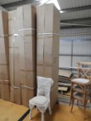 *12 Chiavari Lime Washed Chairs with Upholstered Seat Pads