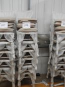 *6 Chiavari Stackable Lime Washed Chairs with Upholstered Seat Pads