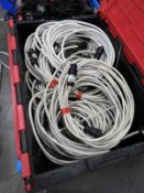 *Box Containing 20+ Power Supply Cables with Wieland 20A Plugs and Sockets