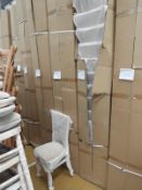 *12 Chiavari Lime Washed Chairs with Upholstered Seat Pads