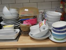 *Various Kitchen Items; Bowls, Cups, Glass Beaker, etc.