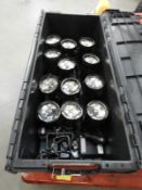 *Crate Containing Three 4 Par-38 Spotlights on Rail