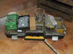 *Stanley Component Box, Assorted Wood Screws, etc.