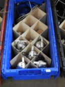 *Box Containing 6 Polished Aluminium PAR30 Lights with Leads and Spare Bulbs