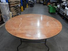*Nine 6ft Circular Banqueting Tables with Folding Legs
