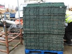*Pallet of Green Plastic Flooring