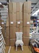 *12 Chiavari Lime Washed Chairs with Upholstered Seat Pads